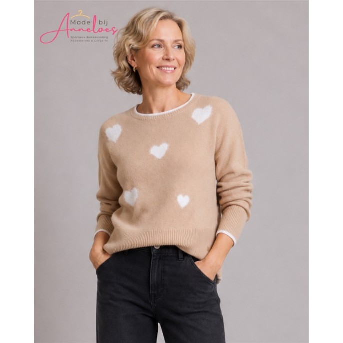 Micha Pullover 183105 hartjes Camel ecru Micha Pullover 183105 hartjes Camel ecru